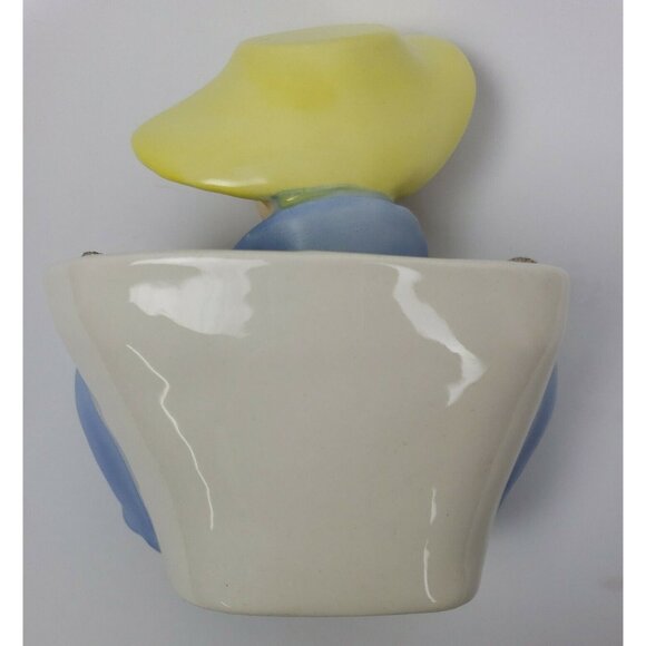 Lady Head Vase Red Hair Blue Eyes Reliable Glassware & Pottery Japan Ceramic 50s - Picture 6 of 11